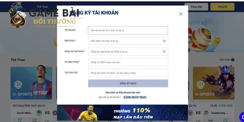 sky88 4 Đăng ký tài khoản Sky88 đơn giản chỉ với 6 bước